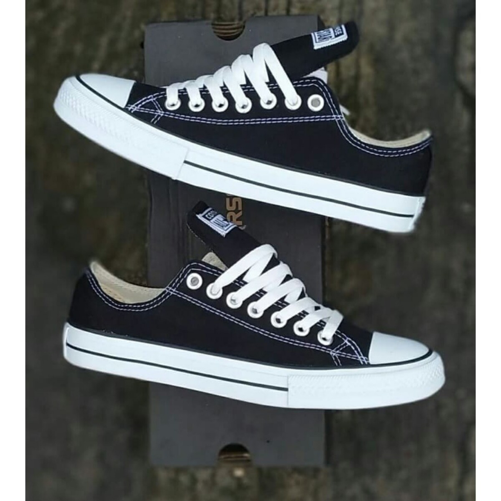 Sepatu Sekolah Sneakers Wanita Premium  / Sepatu Converse Wanita Clasic Hitam / Fashion wanita Casual