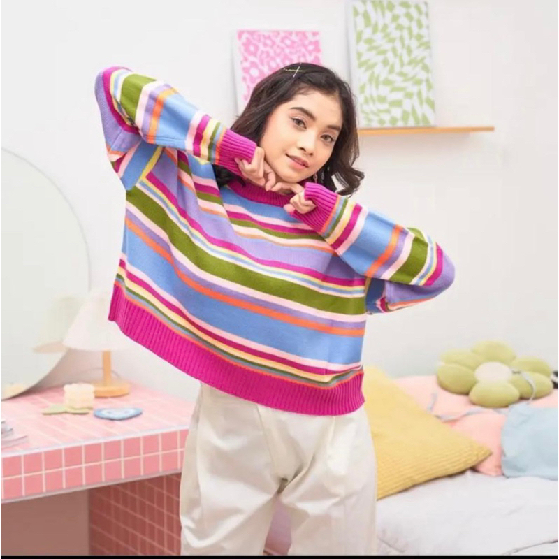 ARSY KNITE SWEATER | SWEATER RAJUT WANITA KOREAN