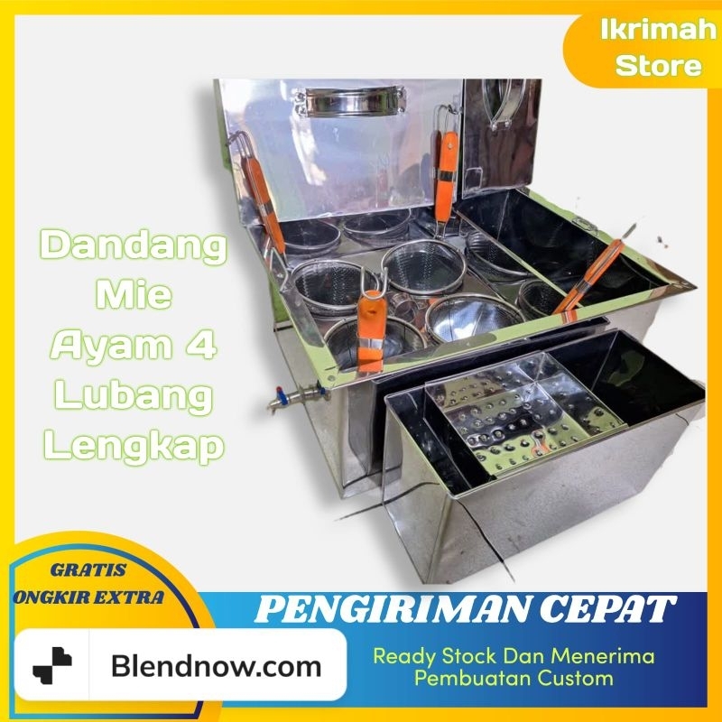 dandang mie ayam 4 Lubang/dandang mie ayam bakso/dandang mie ayam stainless tebal/dandang mie kocok