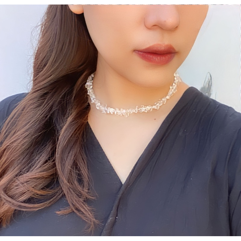 choker quartz stone / choker batu alam / choker batu pecah / choker kristal