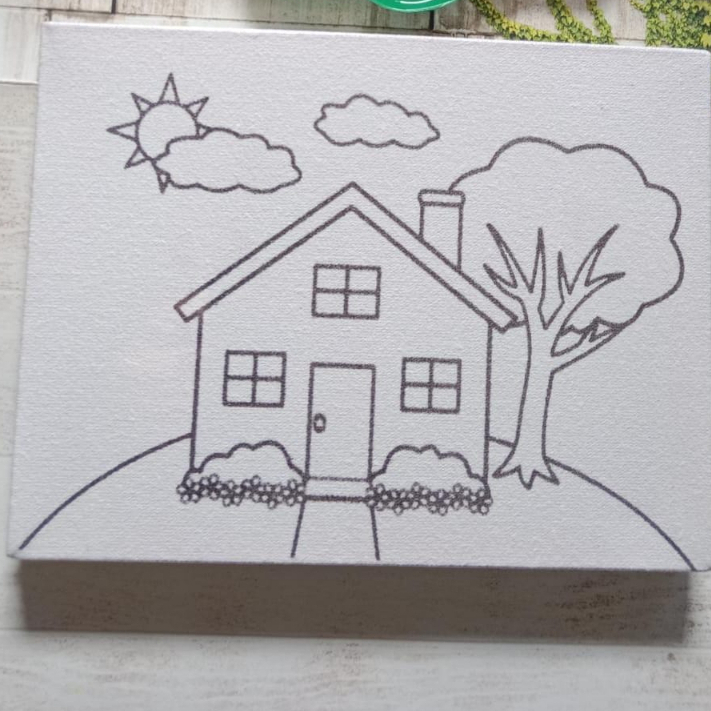 

Kanvas sketsa 20x15 anak Art Painting