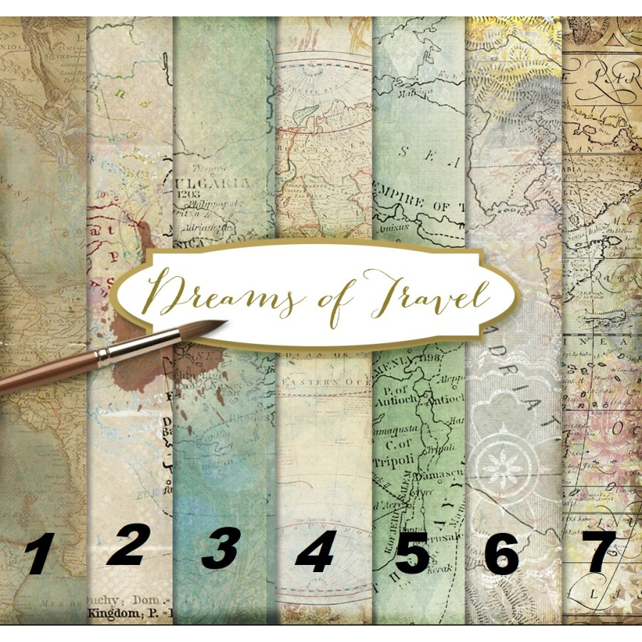 Kertas Scrapbook - Dreams of Travel_FFH23 Design