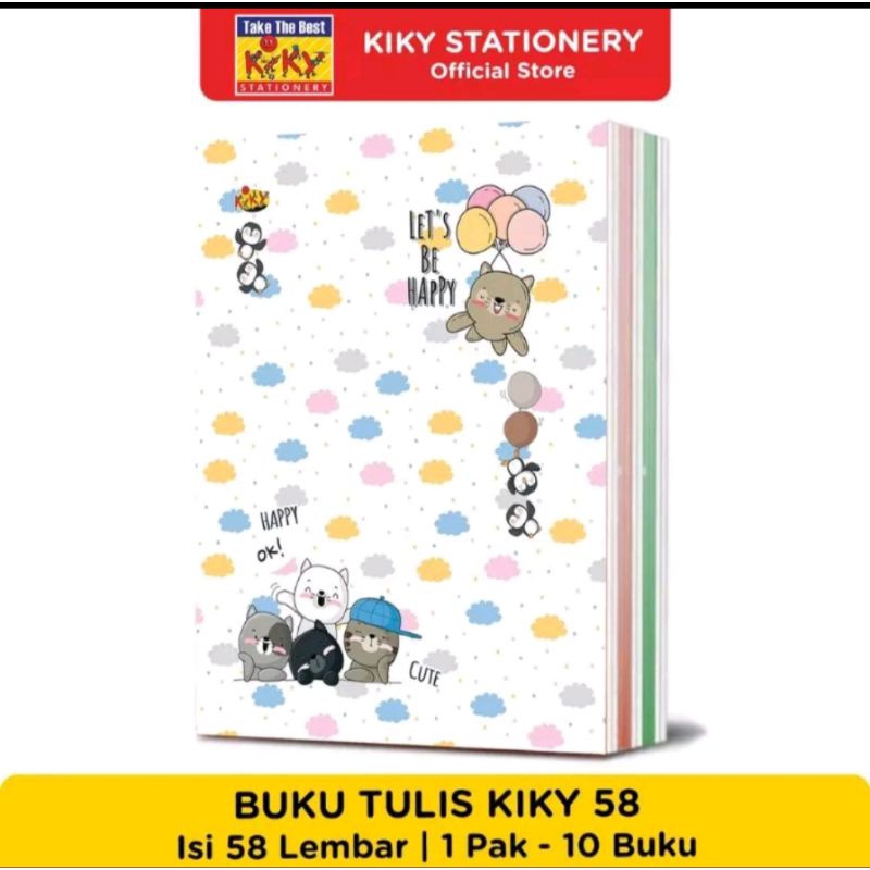 

Buku Tulis KIKY 58 lbr per pak isi 10 buku
