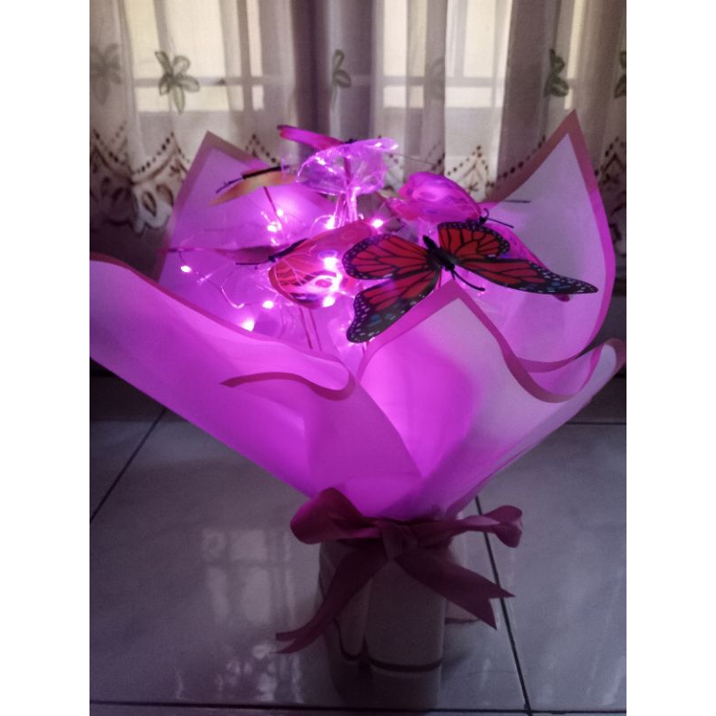 Bouquet/Buket Kupu-Kupu LED/LAMPU