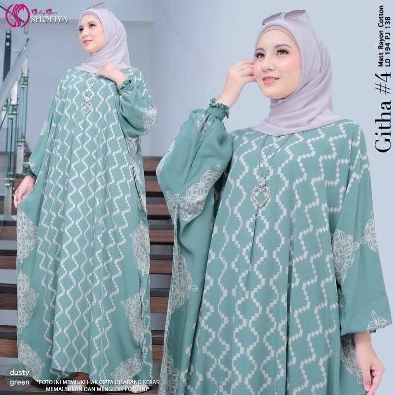 Kaftan Wanita Jumbo XXXL Dress Maksi Viral Kondangan Batik Cap Printing Soft Color Busui Resleting Lengan Panjang 7/8 Gamis Arabian Rayon Premium Fashion Muslim By Batik Sulmit