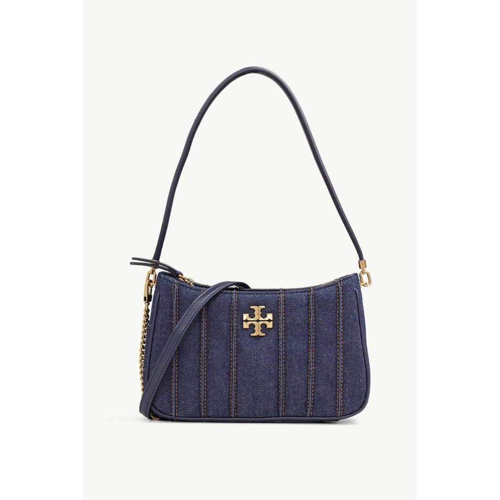 Tas TORY BURCH Mini Kira Denim Shoulder Bag in Tory Navy GHW  New Original