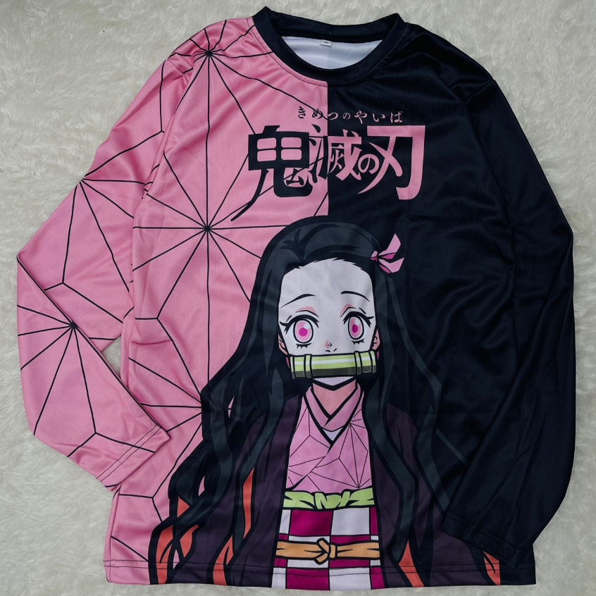 Longsleeve Nezuko Two Tone Fullprint Anime Manga Premium Unisex