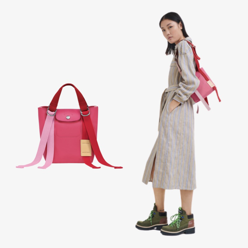 [ORIGINAL 100%] L Champ Le Pliage Re-Play XS Handbag - Fushia