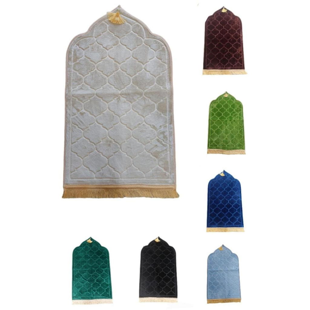 TERLARIS Sajadah Kubah Al-Soham Best Quality Premium/Prayer Mat Emboss READY STOCK