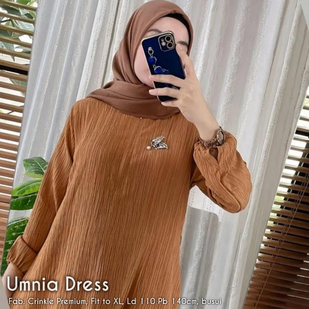 UMNIA DRESS CRINKEL MAXI KEKINIAN