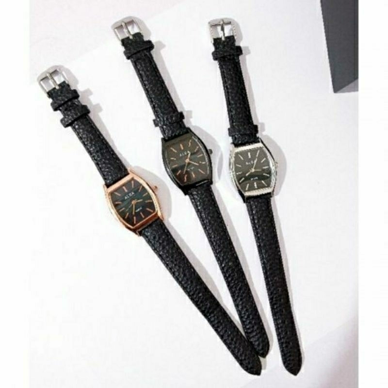 C ( C03 ) JAM TANGAN WANITA RETRO DENGAN STRAP PU LEATHER / CASUAL WATCH KOREA