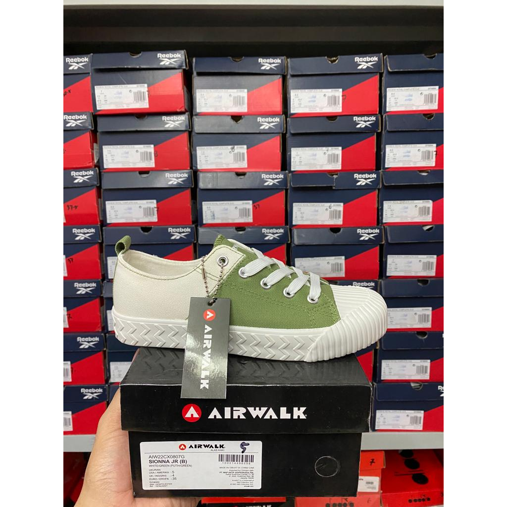 Sepatu anak Airwalk Sionna Jr White Green Kids Shoes Original