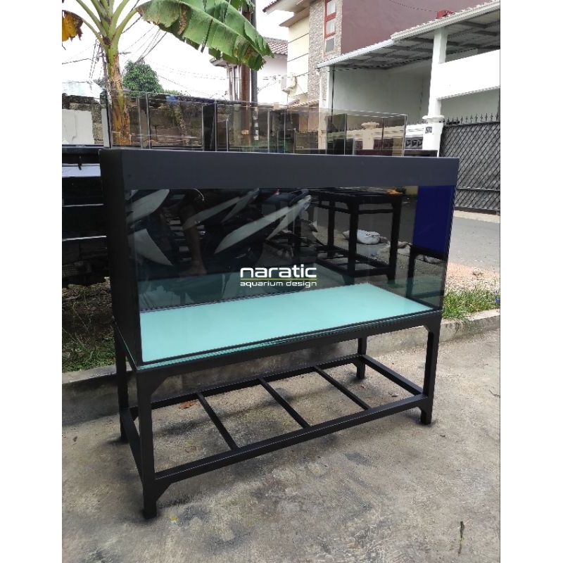 Aquarium 120x50x60 10mm rak ceper top filter kaca