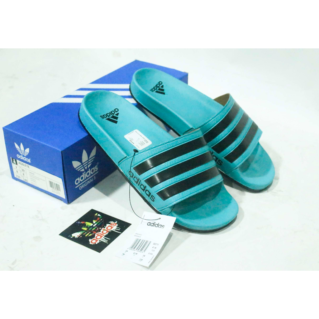 SANDAL ADIDAS ADILETTE SHOWER ORIGINAL BNIB/SLOP/SLIDE PRIA WANITA