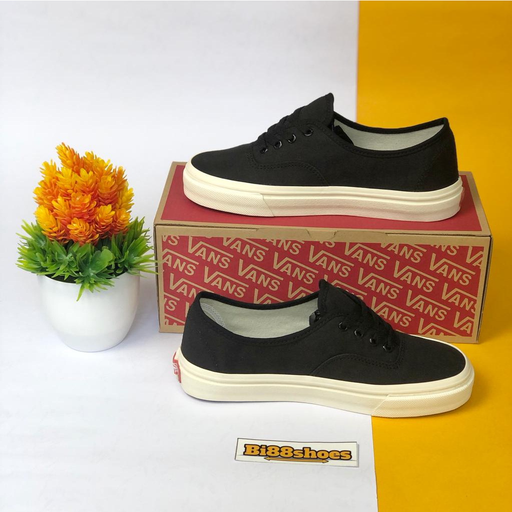 ( PROMO BAYAR DI TEMPAT ) Sepatu vans autentic black dop og pria wanita casual
