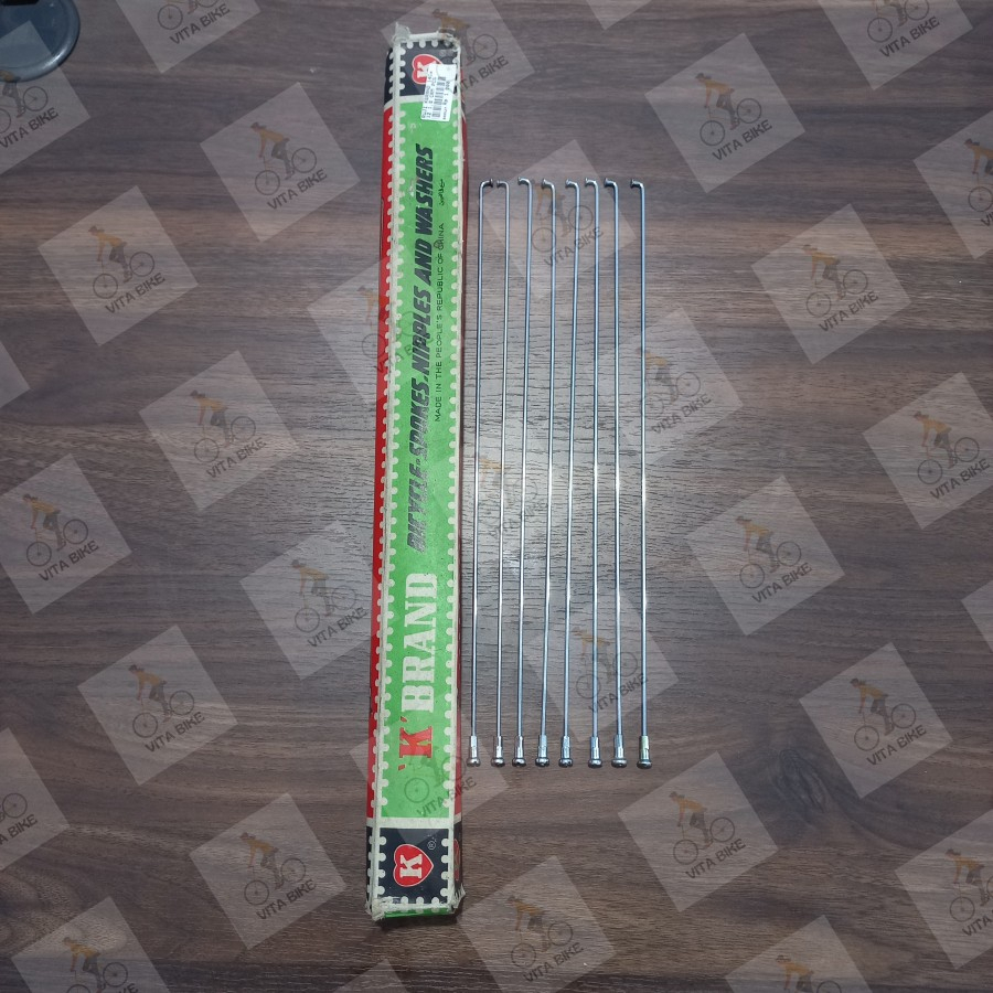 Ruji Jari Jari Sepeda 14G x 308mm K Brand Sepeda 28 Onthel Besi CP