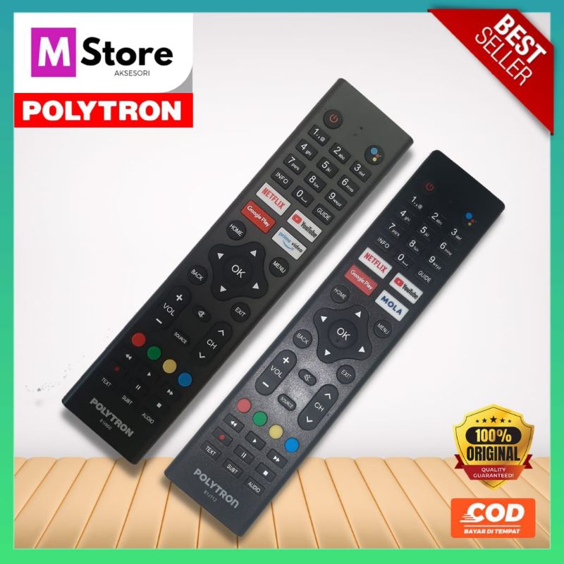 Remot Remote TV LED Polytron Smart Android (ORIGINAL) 81i960 81J112 81J194