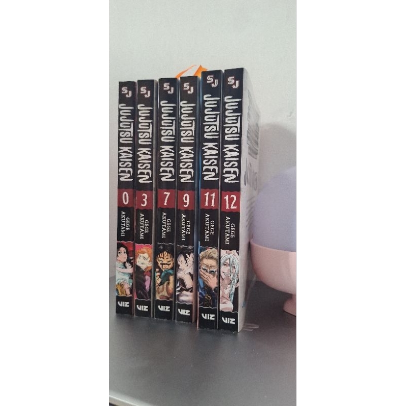Manga Jujutsu Kaisen English Version Vol.0, 3, 7, 9, 11, 12