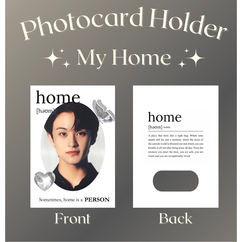 PHOTOCARD HOLDER ACRYLIC MY HOME / CAHOL FREE CUSTOM