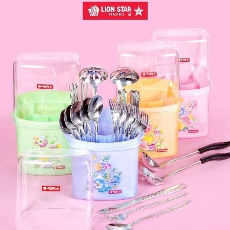 Tempat Sendok Tutup Lionstar-Tempat Sendok Cantik-Tempat Sendok Adora Cutlery Keeper TS-33