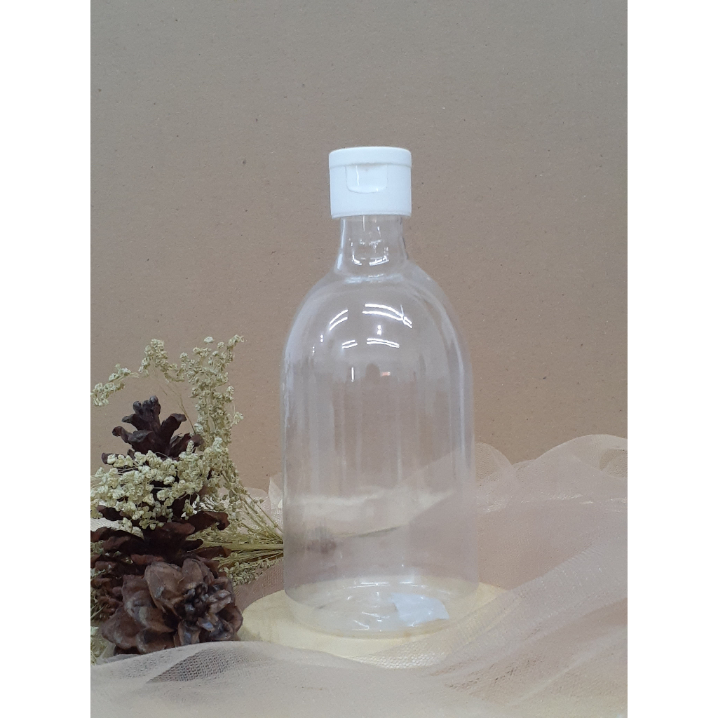 Botol Plastik PET 300ml Scarlet Bening Tutup Fliptop