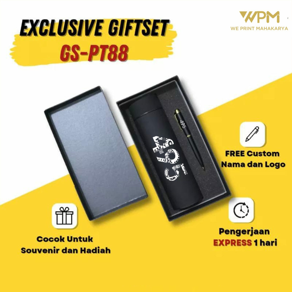 

Giftset Pulpen + Tumblr LED Free Custom | Giftset Souvenir Kado | Hampers Gift Eksklusif - Exclusive Giftset