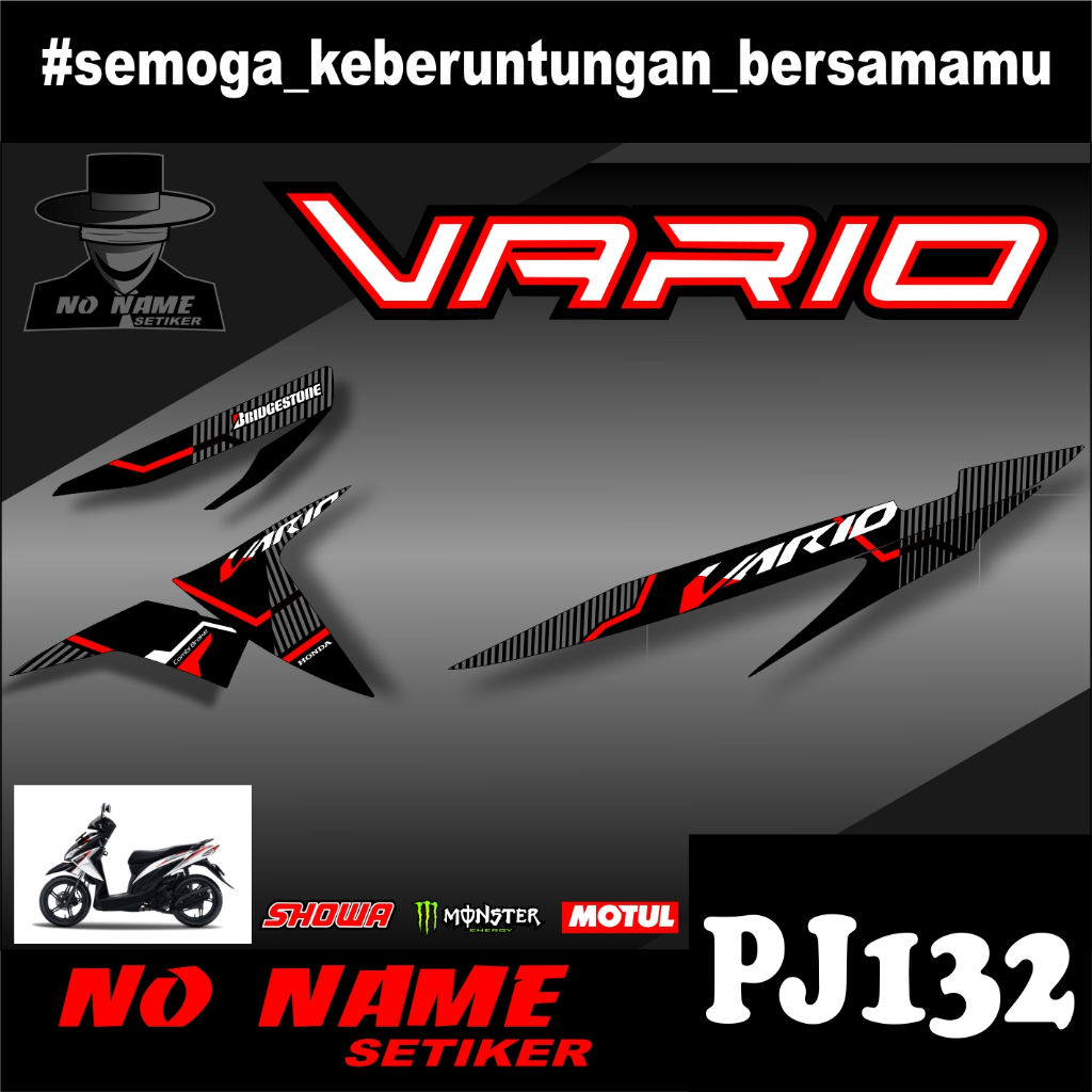 Striping Vario 110 fi [pj132] - Striping Variasi List Vario 110 Karbu Cw Racing