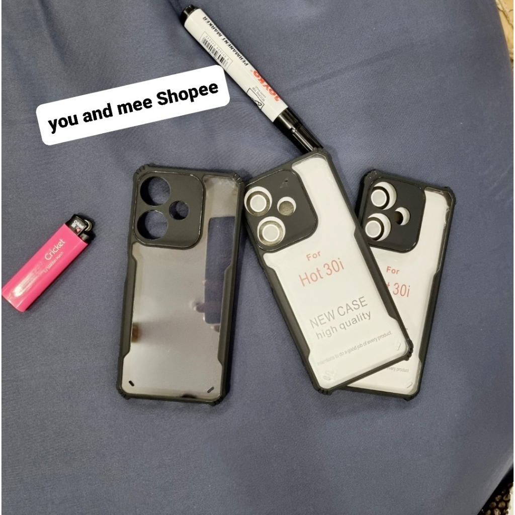 Hardcase Transparent INFINIX Hot 30i Hot 10 10s 10Play 9 9Play Hot 8 S4 S5 Lite Softcase Black-Hitam/Gelap Crack Armor Airbag Anti Fall/Hardcase Transparant-Transparan Bening Clear CASING-Soft Case/ipaky Hard TPU 4G 5G Play S 30 i Ipaky Hard Original