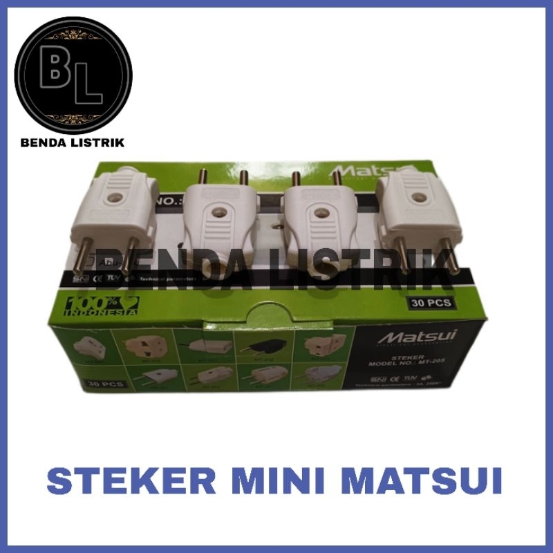 Steker Gepeng Mini Matsui - Steker Mini Putih Matsui - Steker Mini Matsui SNI