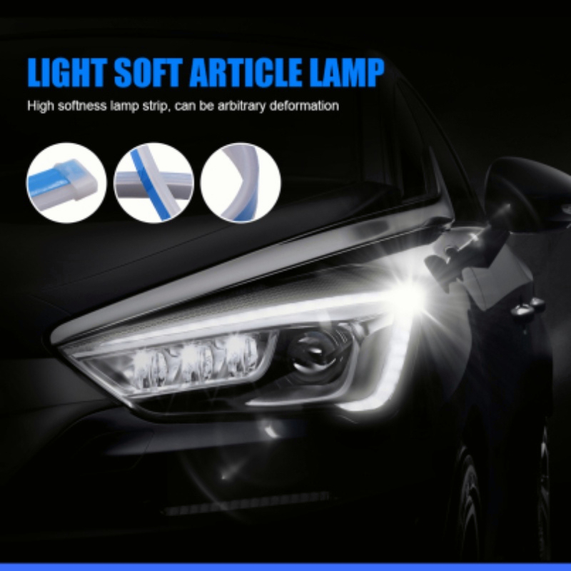 WTW Sepasang! Lampu LED DRL Alis 30 CM 45 CM 60 CM Mobil Motor Sein Daytime Running Light