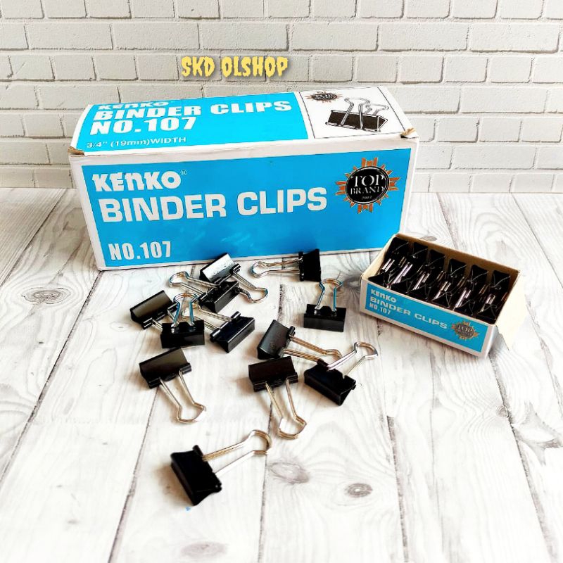 

Penjepit Kertas/ Binder Klip/Binder Clip No.107 Kenko 144 pcs