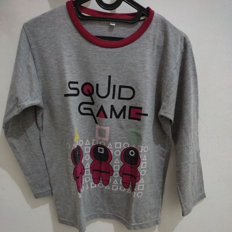 Preloved Piyama anak laki laki motif Squid Game size 12