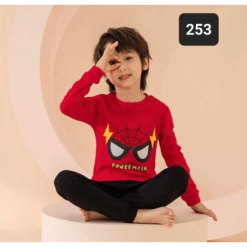 BAJU TIDUR ANAK UMUR 1 SAMPAI 10 TAHUN MOTIF SUPER HERO SPIDERMAN BAJU ANAK LAKI LAKI / PEREMPUAN