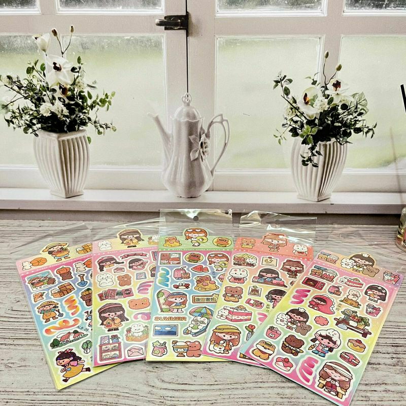 

Sticker MOMO ALB glossy isi 1 lembar sticker bergambar anak perempuan sticker kekinian lucu imut unik harga murah terjangkau