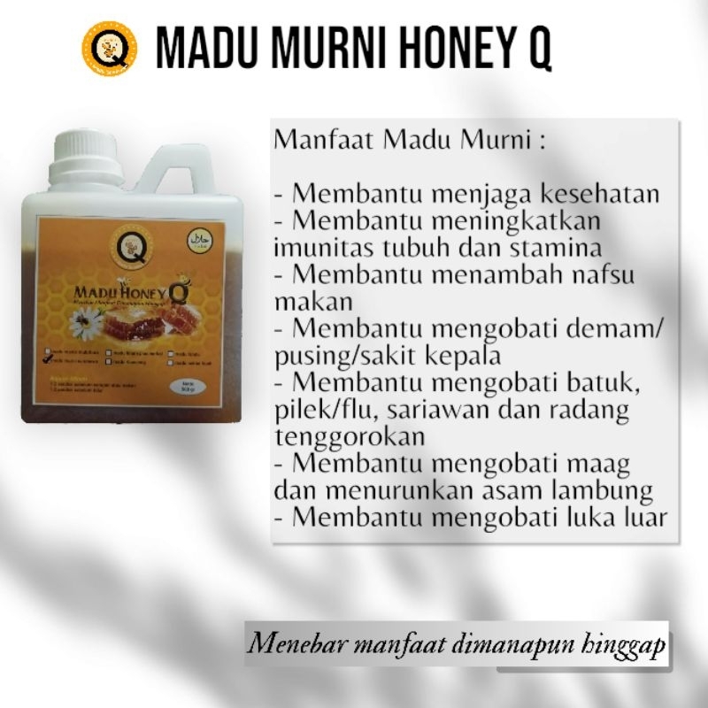 

MADU ASLI / MADU HUTAN / MADU SUMBAWA / MADU MURNI HONEY Q 500 Gram