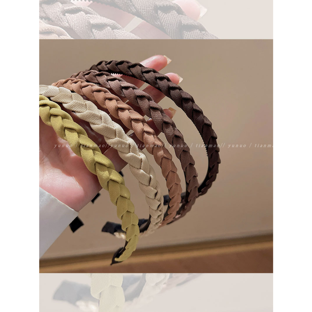 Caliloops Bando Bandana Kepang Korean Style Tipis Polos Dewasa Veremi