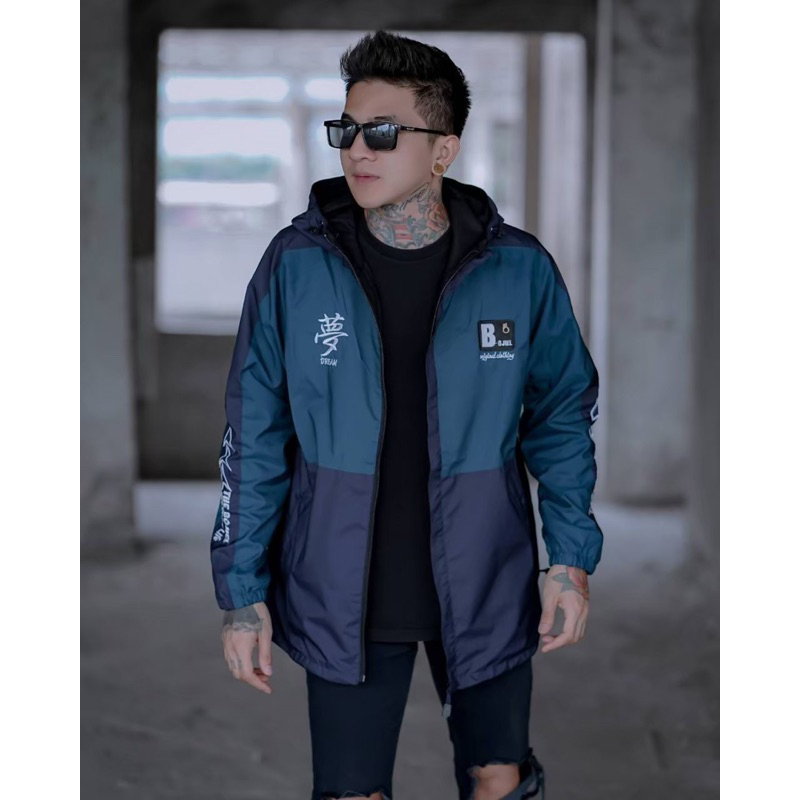 The Bojiel OD DREAM - Jaket Casual Navy Petro Jaket Parasut Pria Jaket Outdoor