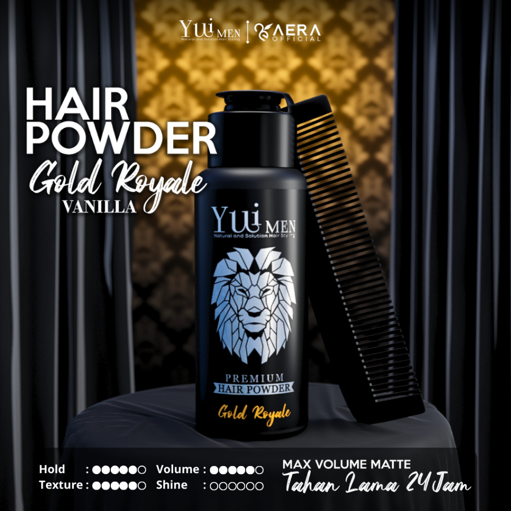 YUIMEN HAIR POWDER PREMIUM - AROMA VANILLA - GRATIS SISIR  | Natural and Solution Hair Styling