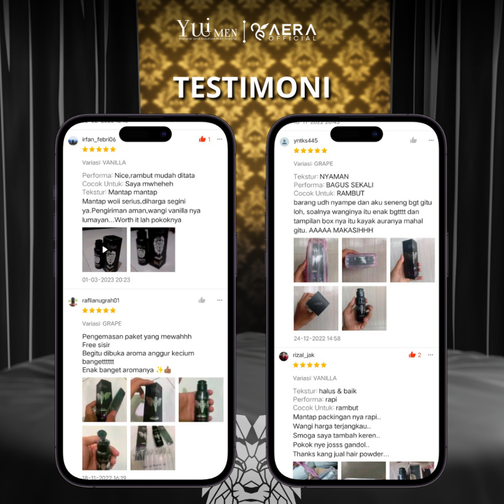 YUIMEN HAIR POWDER PREMIUM - AROMA VANILLA - GRATIS SISIR  | Natural and Solution Hair Styling