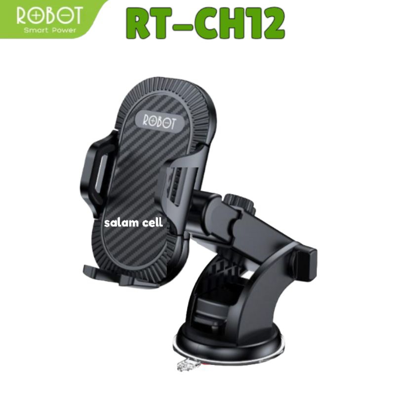 Holder Mobil ROBOT RT-CH12 Suction Cup Automatic Lock 360° Dudukan Hp Original