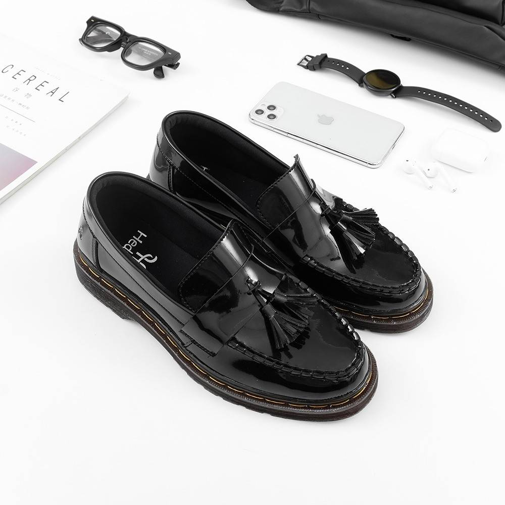 Sepatu Slip On Loafers Pria Formal | HD LUCKY BLACK