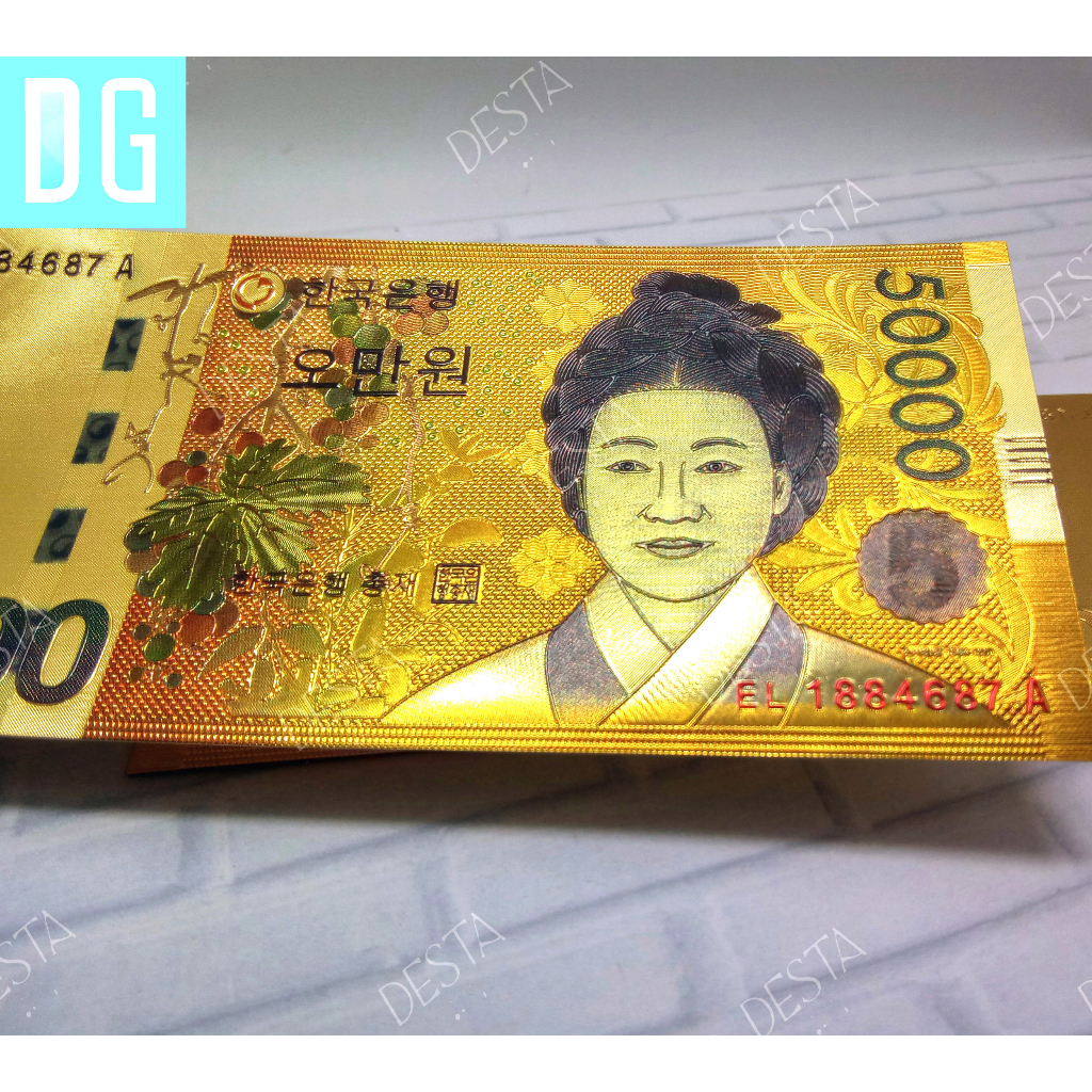 GOLD FOIL KOREA 50K WON