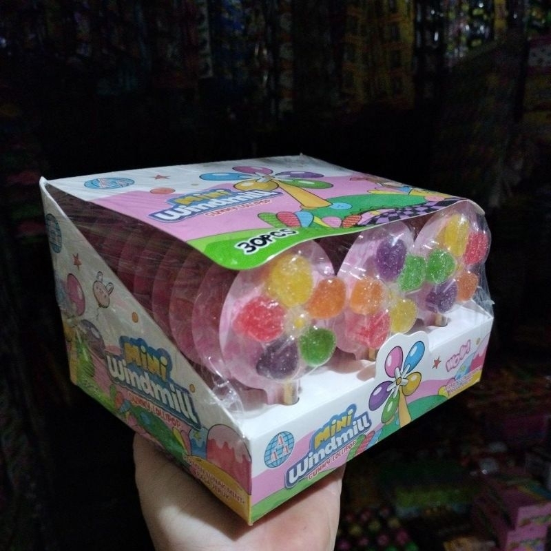 

Windmill gummy lollipop kipas harga 1 box isi 30 pics