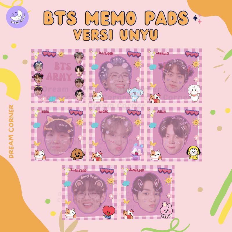 BTS Memo Pads 7x7cm isi 60 || MEMO PADS KPOP