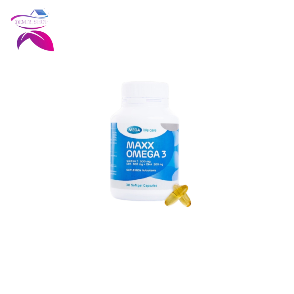 Mega We Care Maxx Omega 3 Isi 30 Kapsul Lunak / Suplemen Kesehatan Jantung