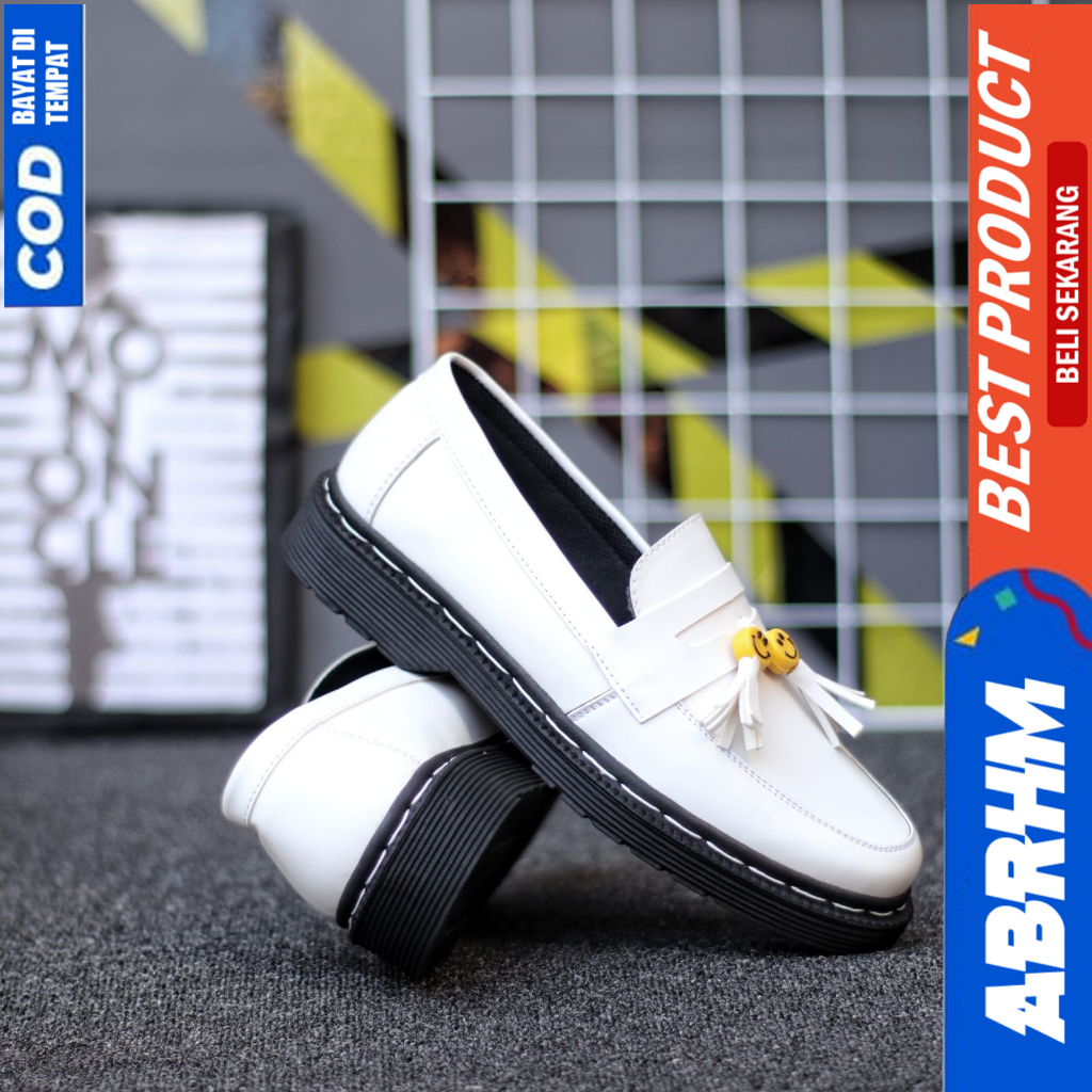 ABRHM Sepatu Loafers Docmart Formal Pantofel Casual Kerja Pria