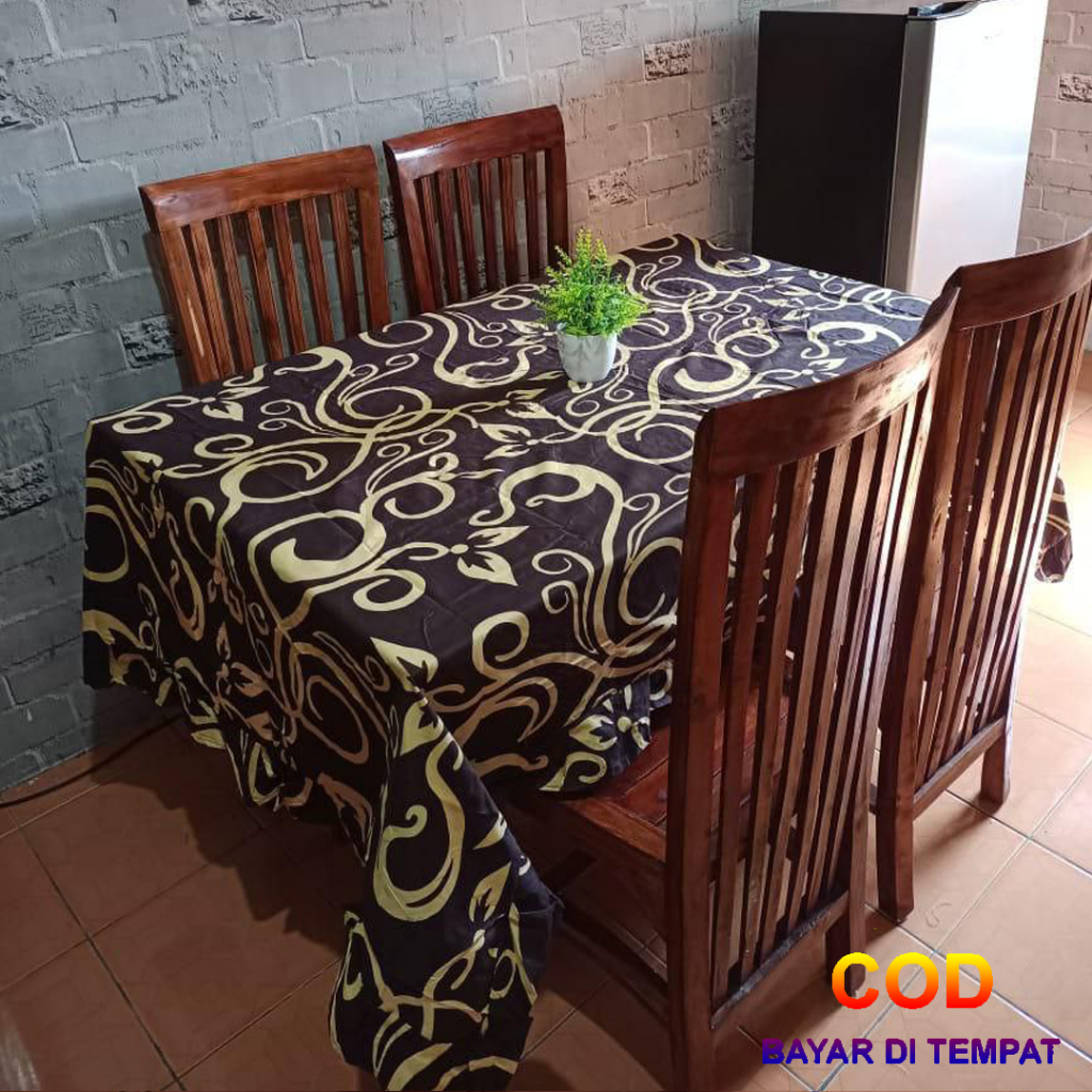 ✅COD Taplak Alas Meja Makan 140x200 Kain Katun Model Rumbai Dekorasi Kitchen Set Perlengkapan Dapur Rumah