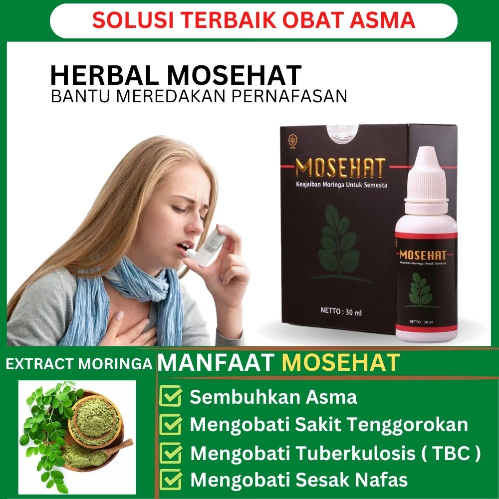Obat Asma Sesak Nafas Mosehat Ekstrak Moringa Herbal Original Bpom