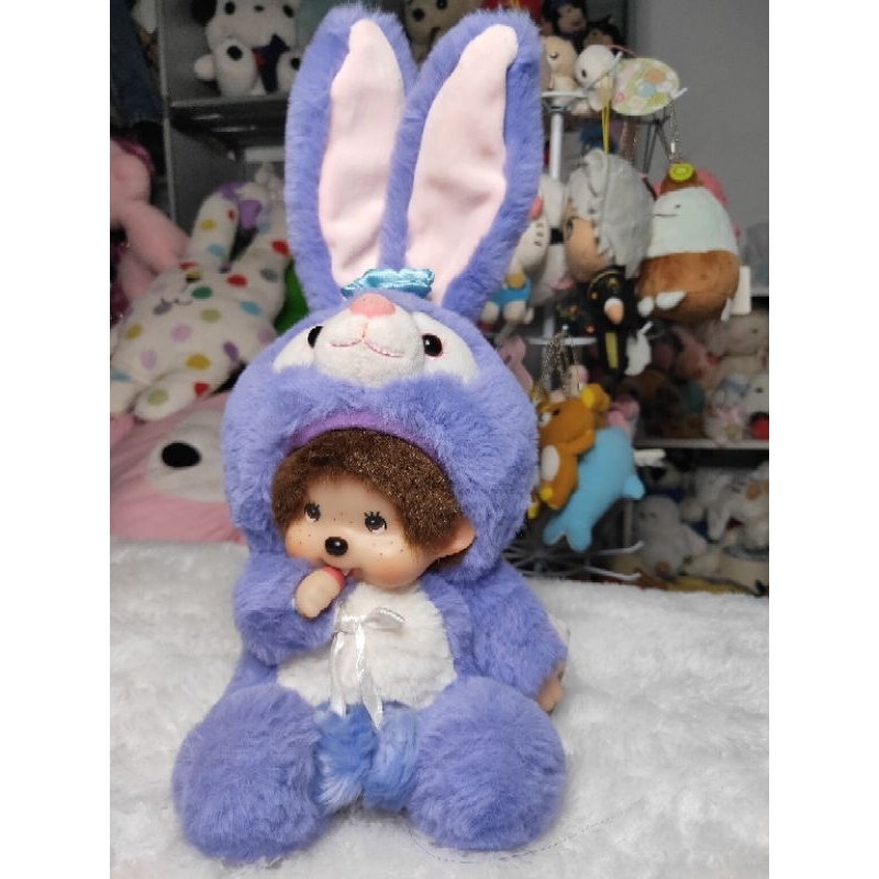 Boneka Monchichi Kostum Stella Kelinci Lucu Dot