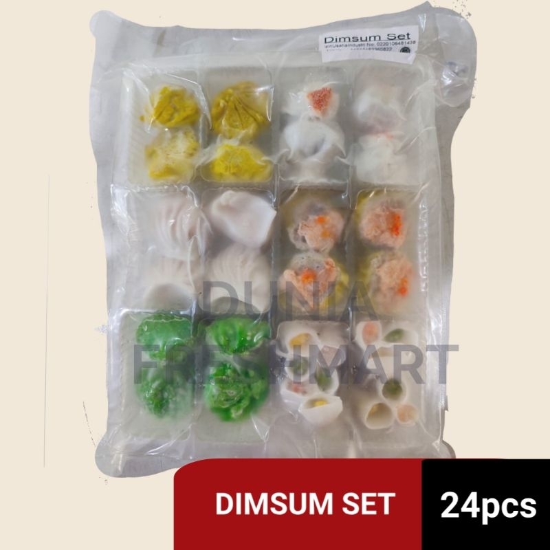 

DIMSUM SET ISI 24pcs MIXED DIMSUM FROZEN SIOMAY, HAKAU DLL